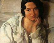 弗朗切斯科海兹 - The Patient, portrait of Carolina Zucchi